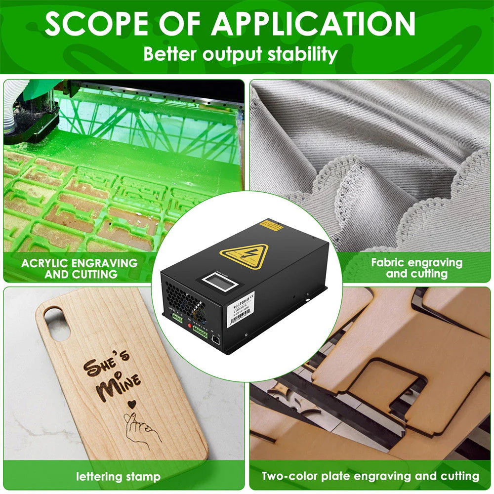 Monport 60W Laser Power Supply with Real-time Data for CO2 Laser Engraver - Image 3