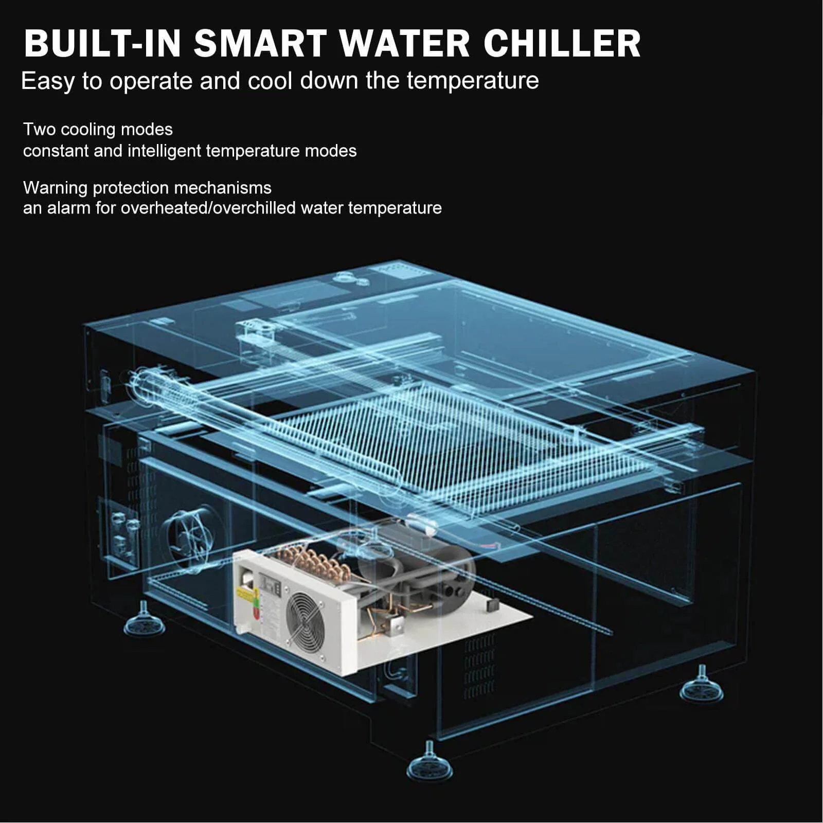 Monport 80W Built-in Chiller CO2 Laser Engraver & Cutter (36" x 24") - Image 3