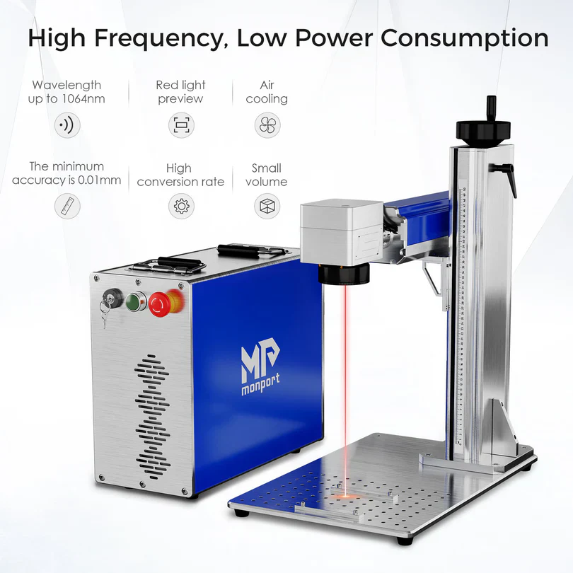 Monport 30/50W (7.9" x 7.9") Fiber Laser Engraver & Marking Machine with CE Approval - Image 6