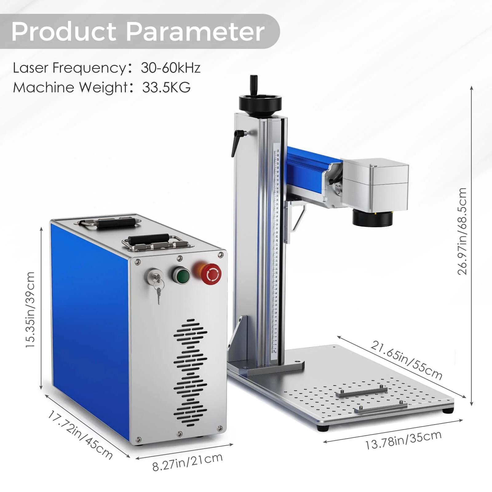 Monport 30/50W (7.9" x 7.9") Fiber Laser Engraver & Marking Machine with CE Approval - Image 9