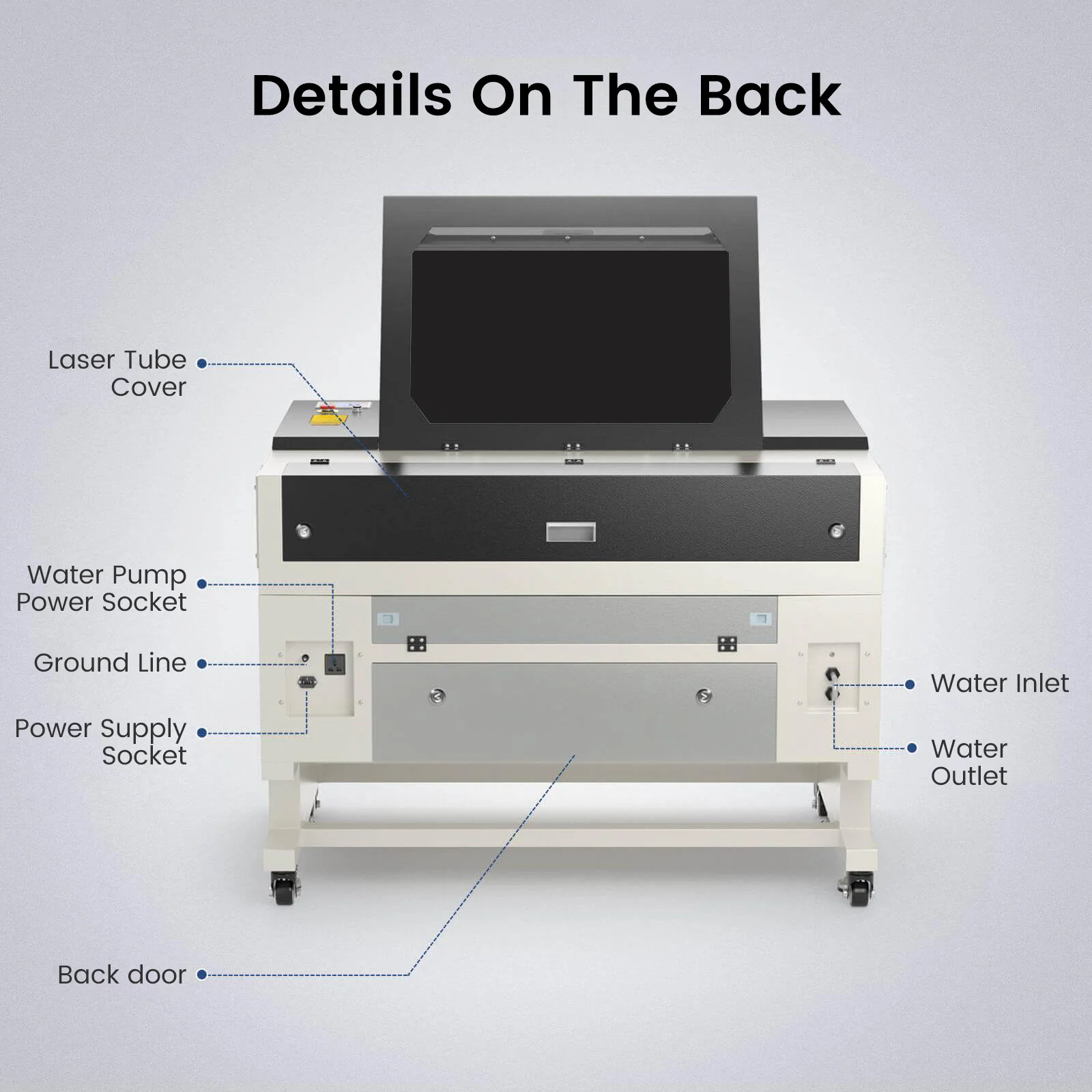 Monport 60W CO2 Laser Engraver & Cutter (28" x 20") with Autofocus and Bracket - Image 9