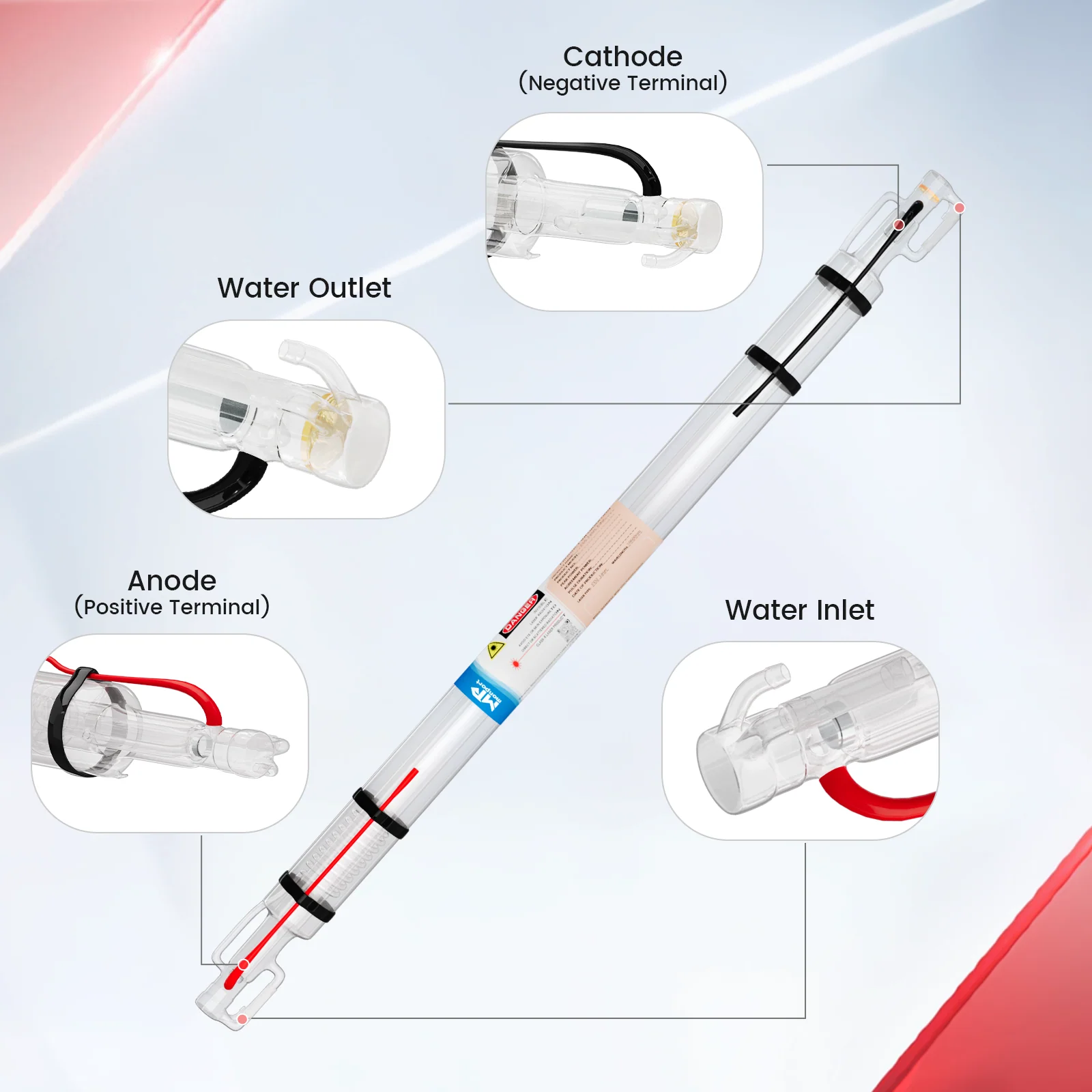 Monport 65W CO2 Laser Tube for Laser Engraver - Image 5