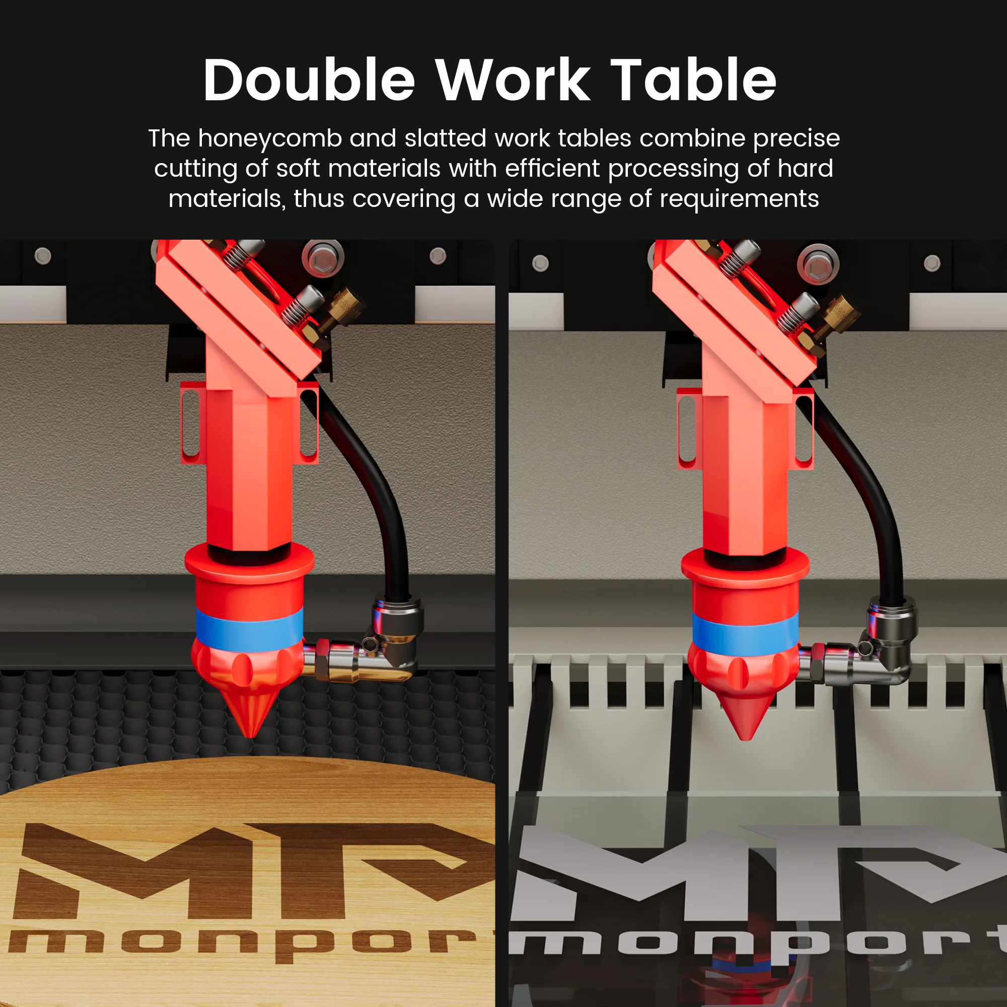Monport 100W CO2 Laser Engraver & Cutter (28" x 20") with Autofocus - Image 7