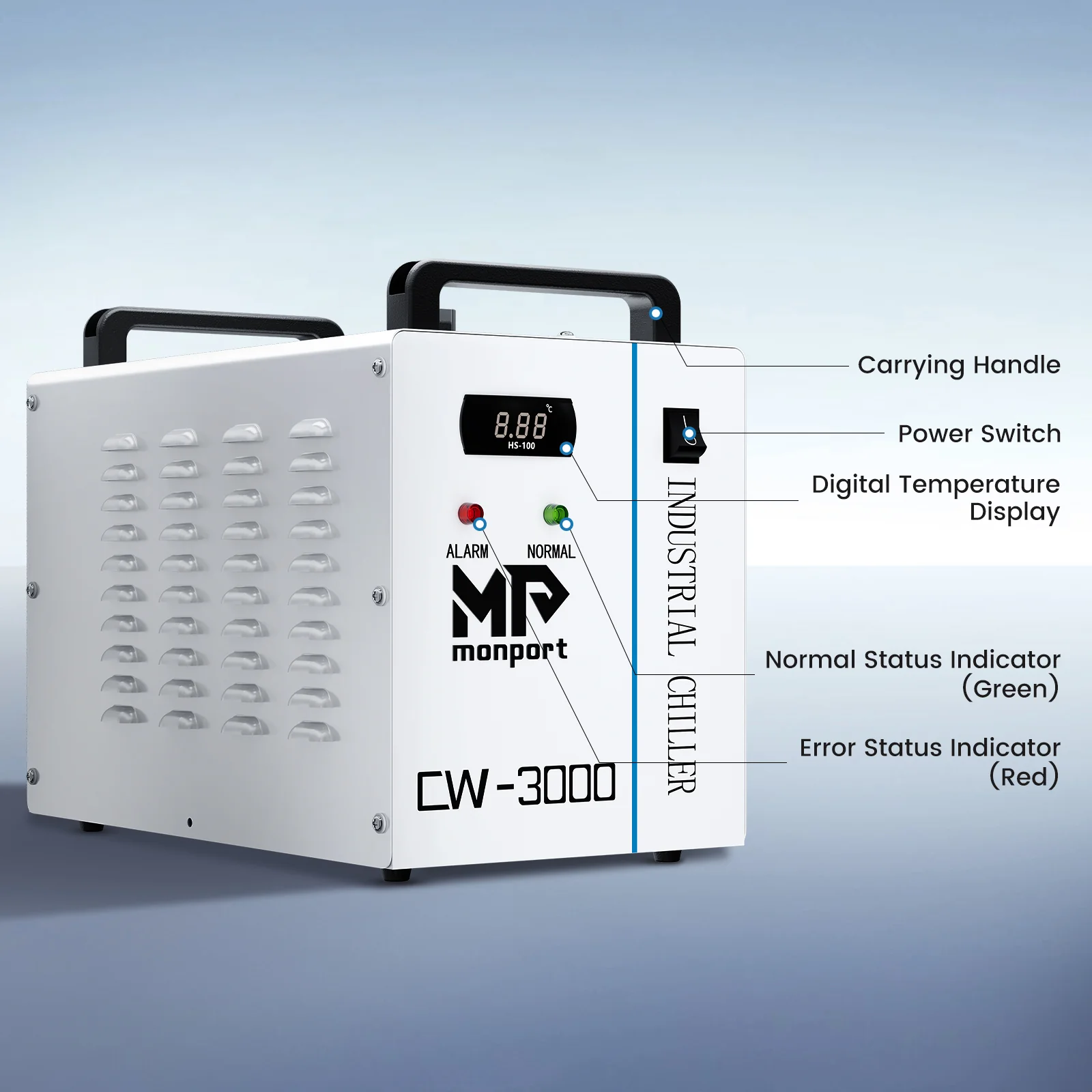 Monport 9L CW-3000 Water Cooling System for 30W-65W CO2 Laser Engraver - Image 5