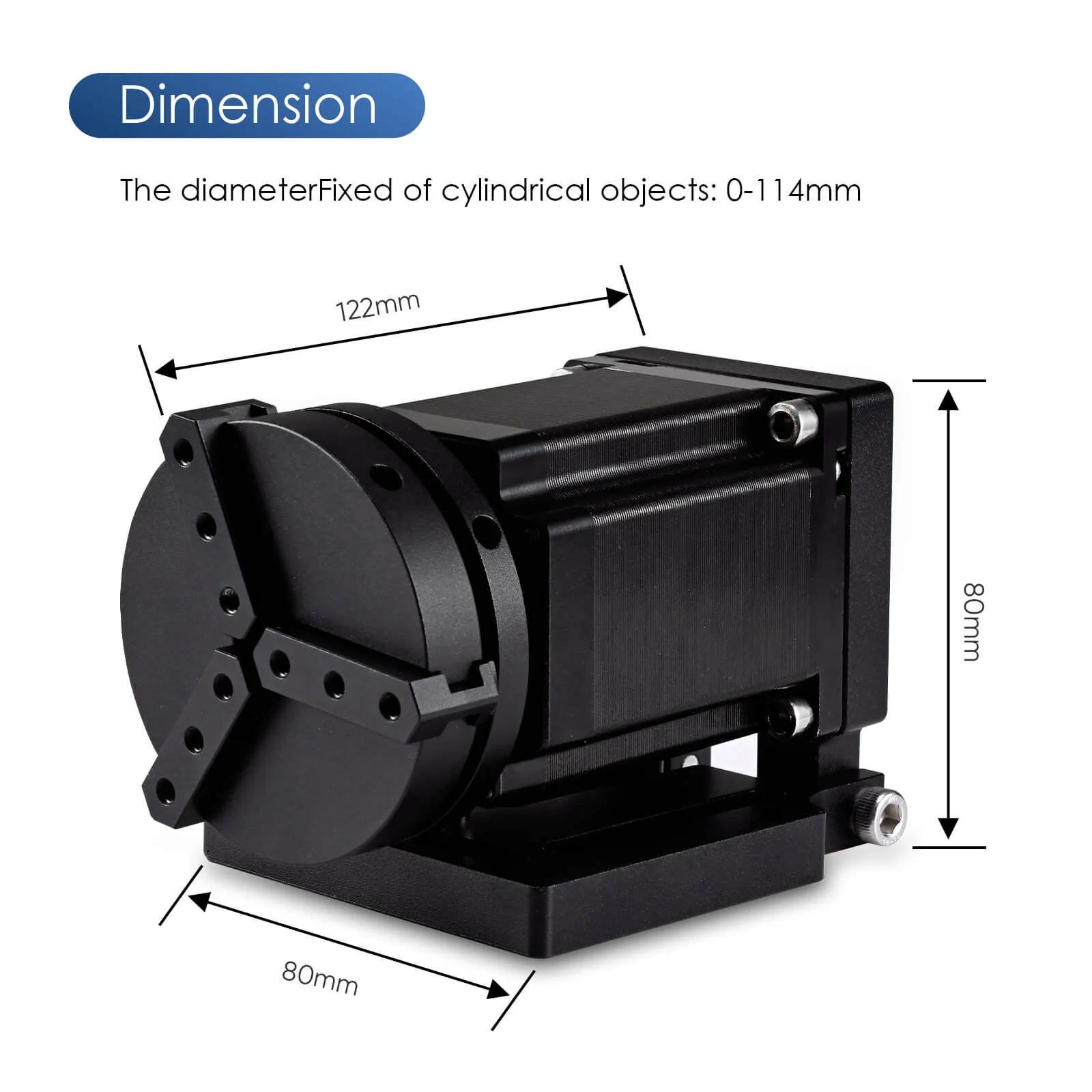 Monport D70 Rotary Axis Chuck Attachment for Laser Engraving Machine(for Fiber and UV Laser machines only) - Image 8