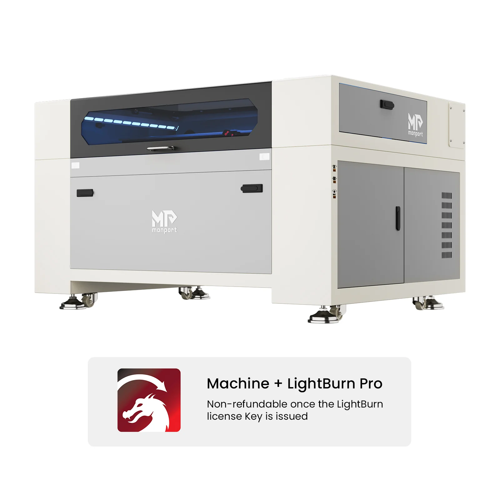 Monport Effi 10S Upgraded 100W CO2 Laser Engraver and Cutter with Autofocus and Built-in Water Cooling - Image 3