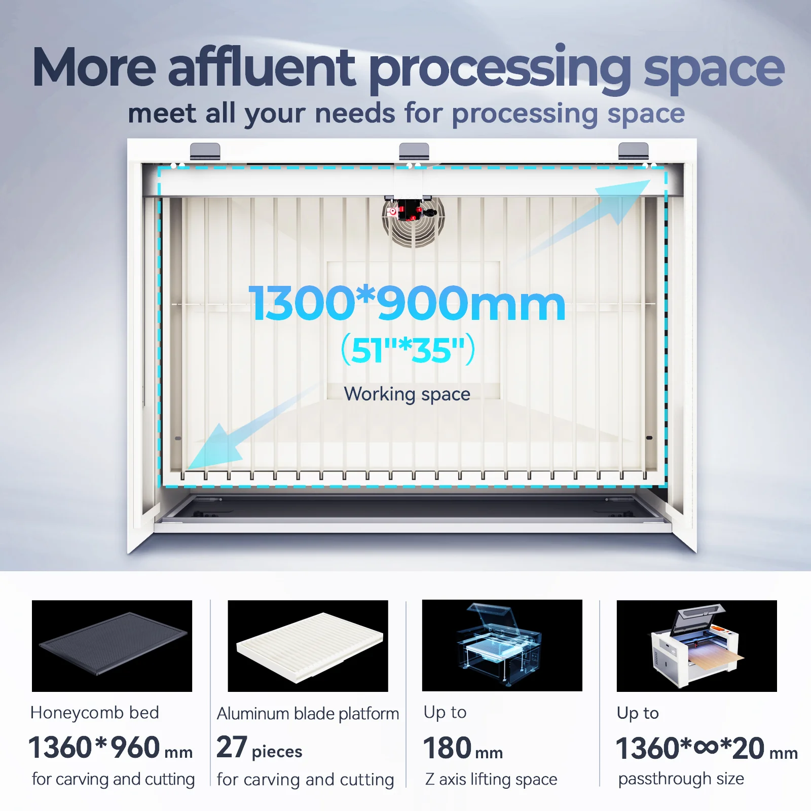 Monport Effi 13S Upgraded 130W CO2 Laser Engraver and Cutter with Autofocus and Built-in Water Cooling - Image 11