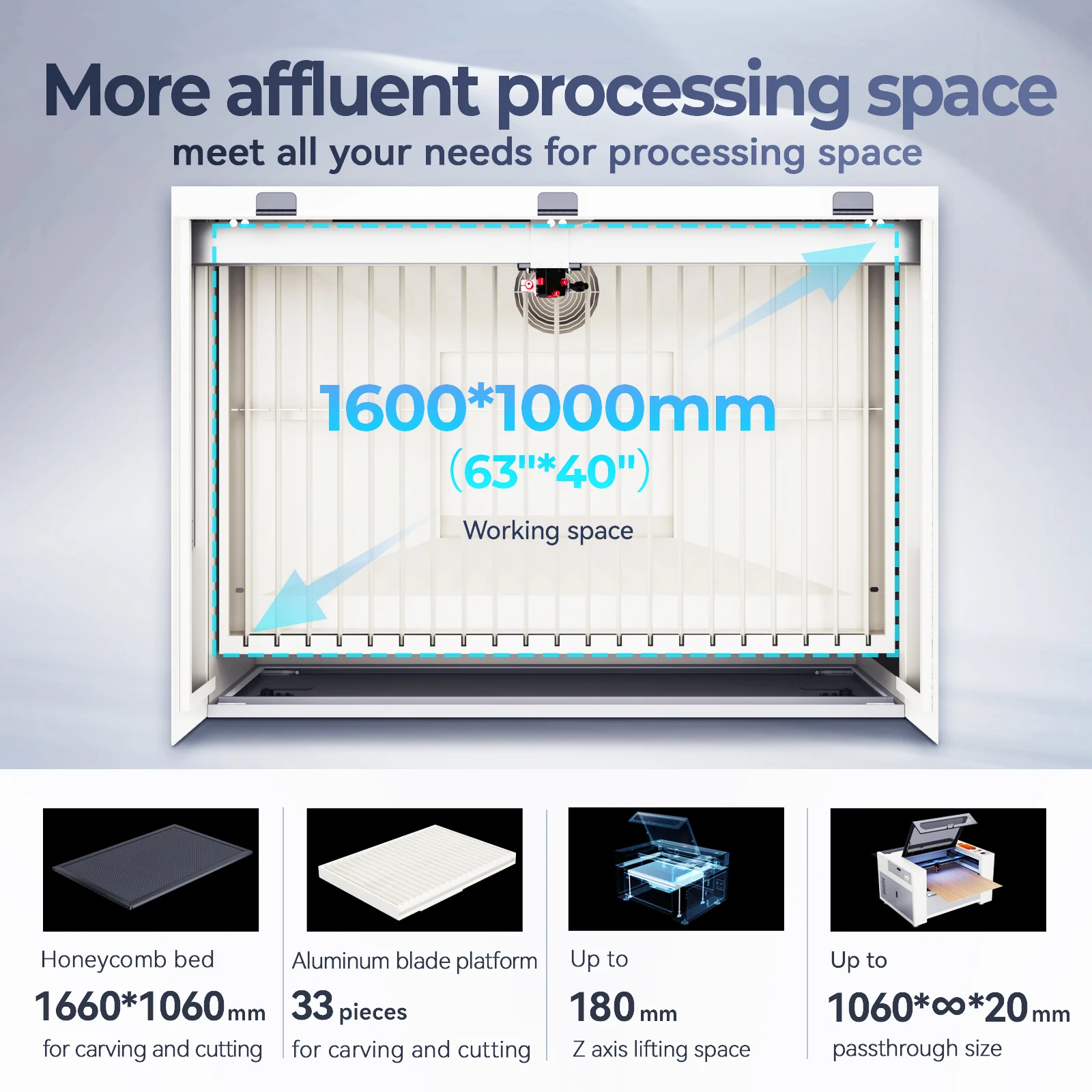 Monport Effi 16S Upgraded 150W CO2 Laser Engraver and Cutter with Autofocus and Built-in Water Cooling - Image 10