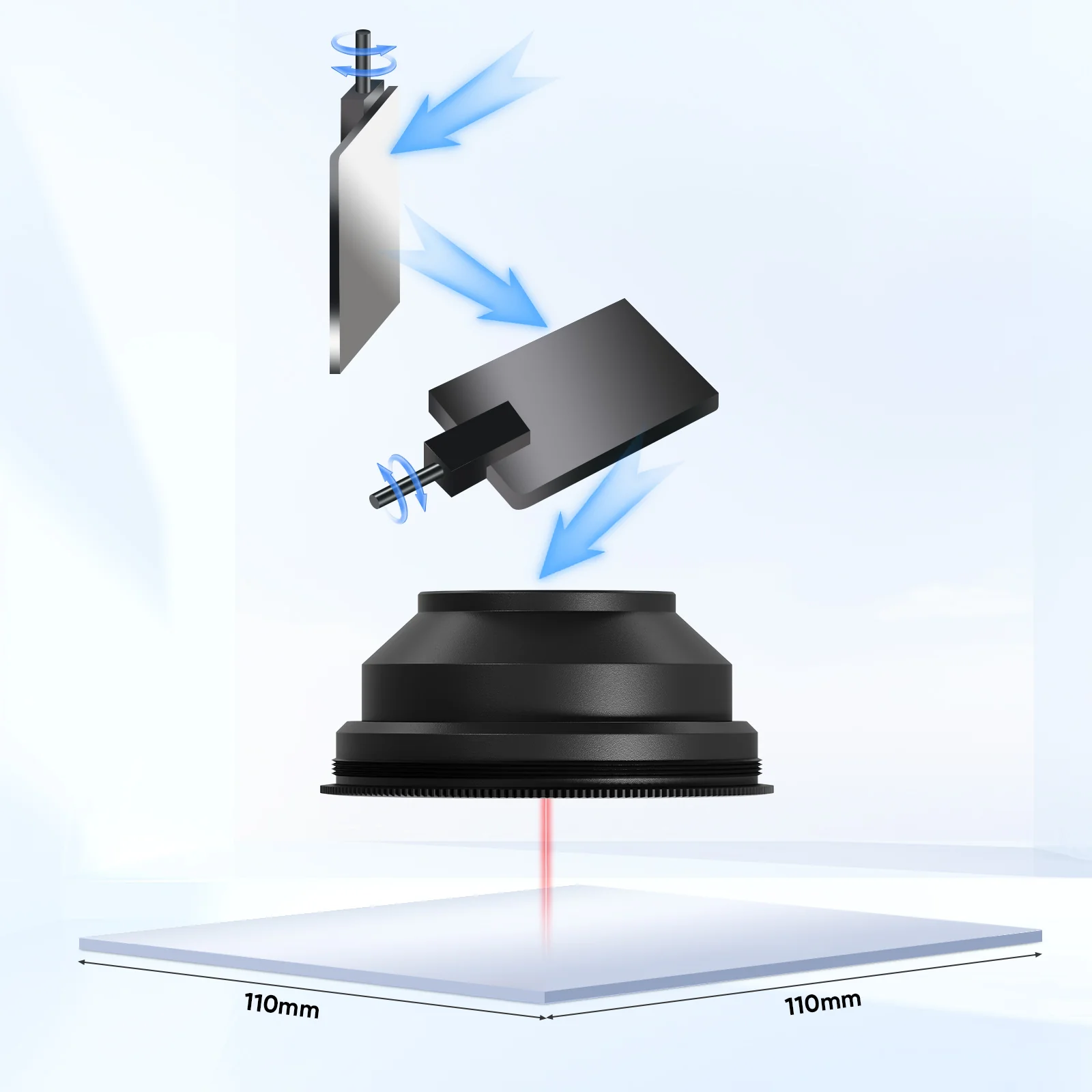 Monport F-theta M85 110mm*110mm Replacement Optical Scanning Lens for Fiber Laser Engraver - Image 8