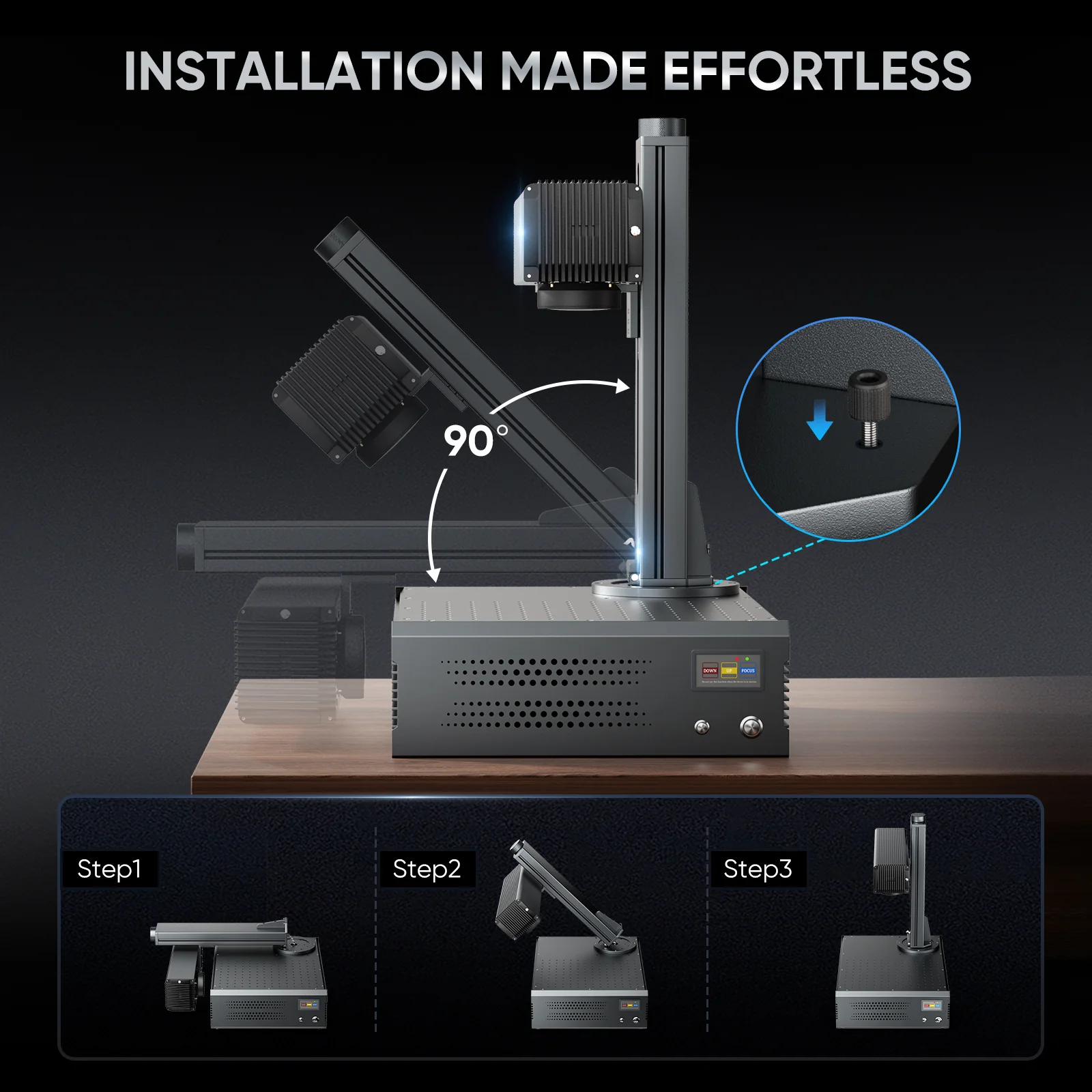 Monport GA 100W Upgraded Integrated MOPA Fiber Laser Engraver & Marking Machine with Auto Focus - Image 12