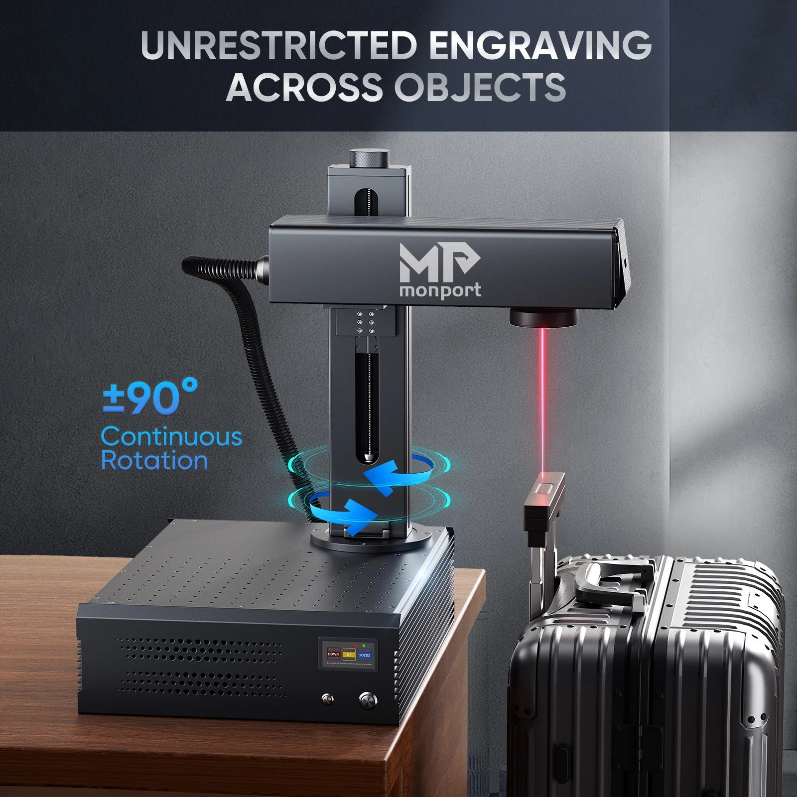 Monport GA 100W Upgraded Integrated MOPA Fiber Laser Engraver & Marking Machine with Auto Focus - Image 8