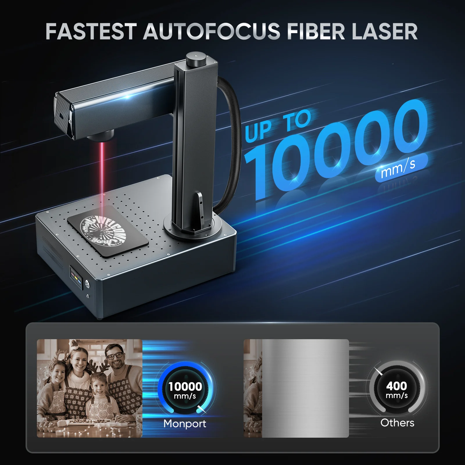 Monport GA 20W Integrated Fiber Laser Engraver & Marking Machines with Auto Focus - Image 9