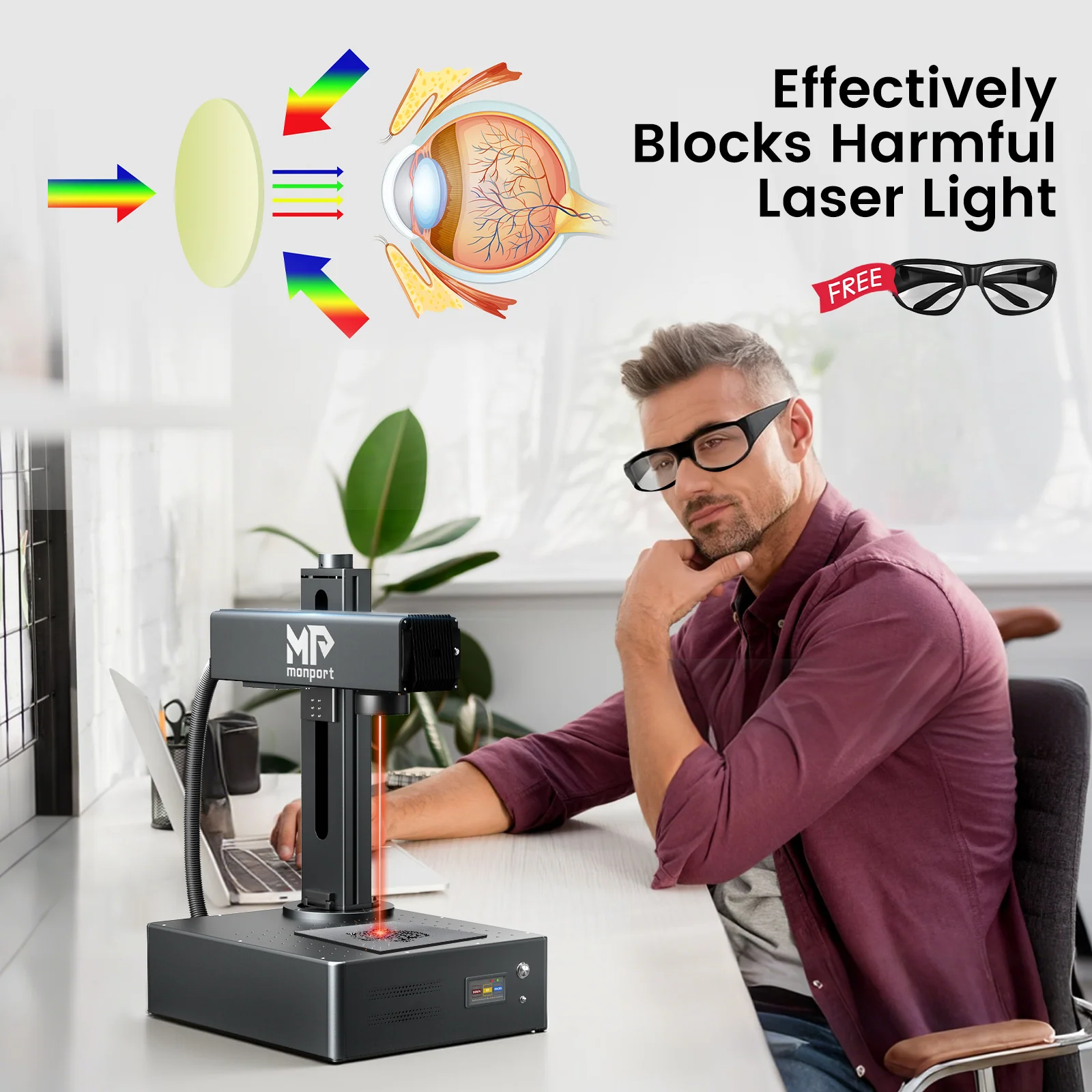 Monport GA 20W Integrated Fiber Laser Engraver & Marking Machines with Auto Focus - Image 13