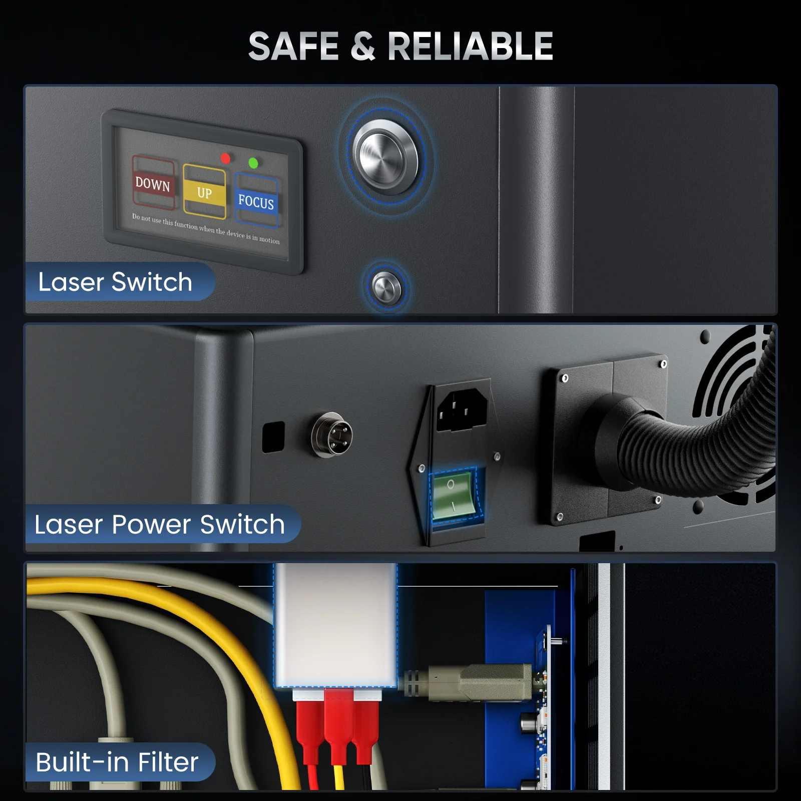 Monport GA 50W Integrated Fiber Laser Engraver & Marking Machines with Auto Focus - Image 11