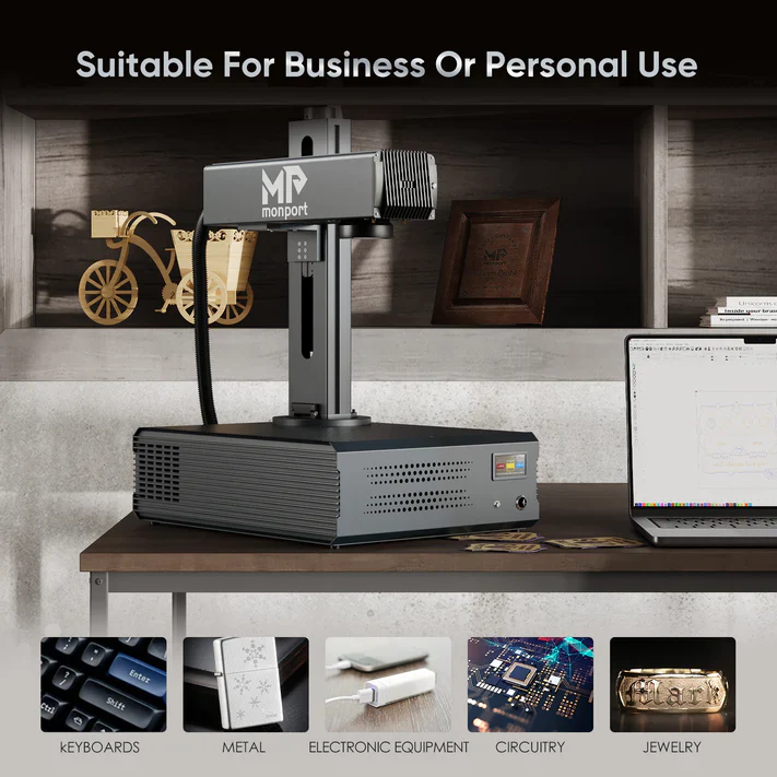 Monport GA 60W Upgraded Integrated MOPA Fiber Laser Engraver & Marking Machine with Auto Focus - Image 8