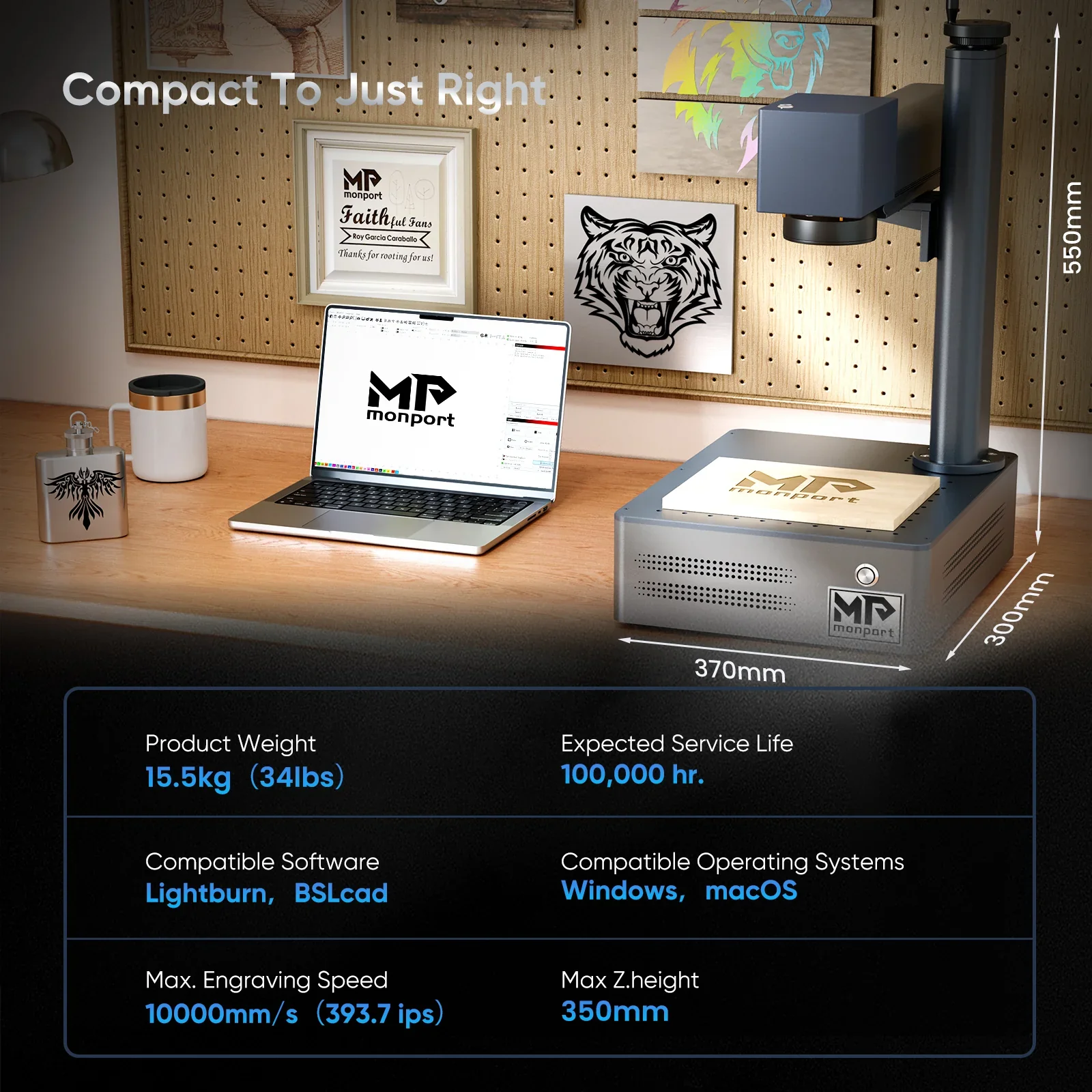 Monport GM 30W Integrated Fiber Laser Engraver & Marking Machine - Image 10