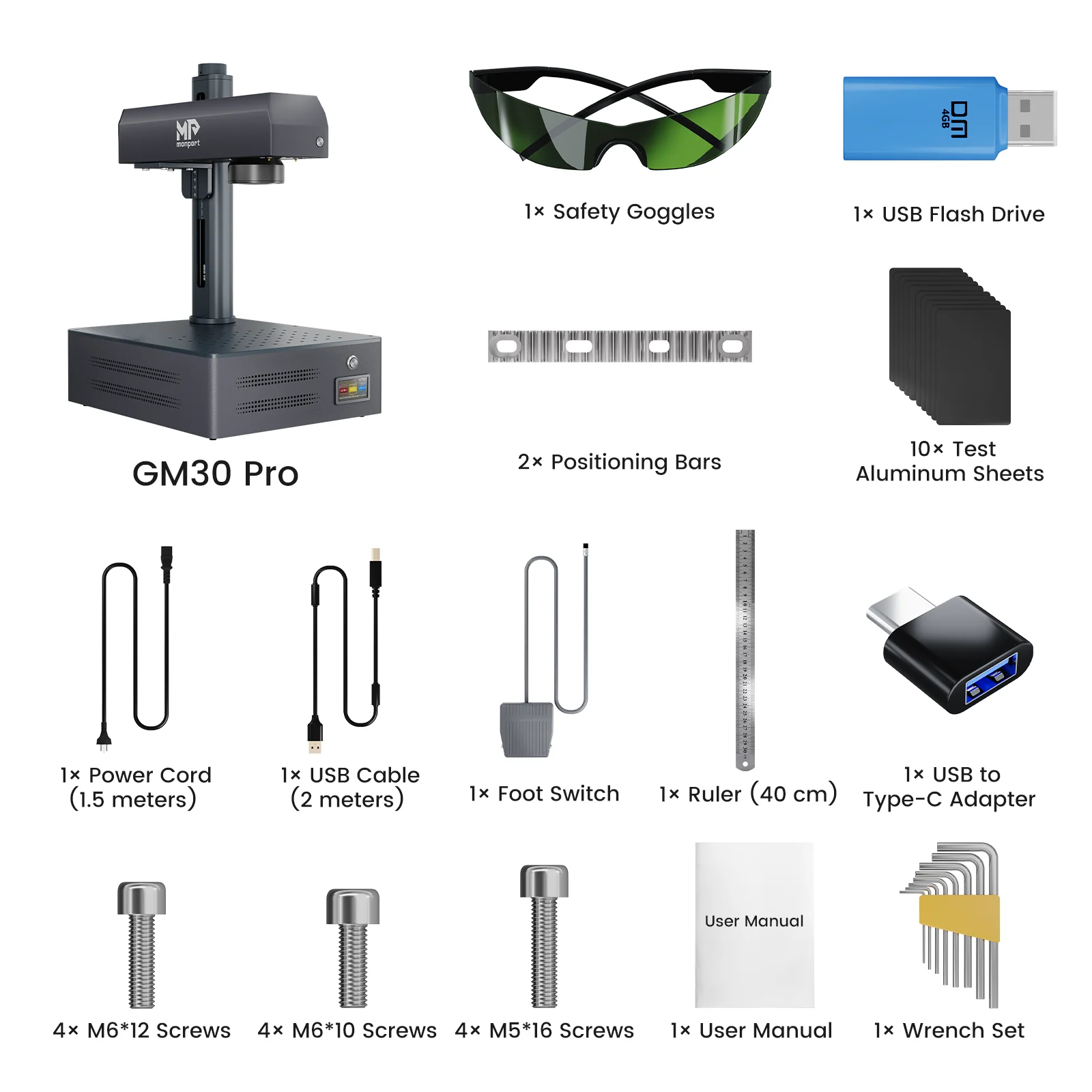Monport GM 30W Pro Integrated Fiber Laser Engraver & Marking Machine with AutoFocus - Image 17