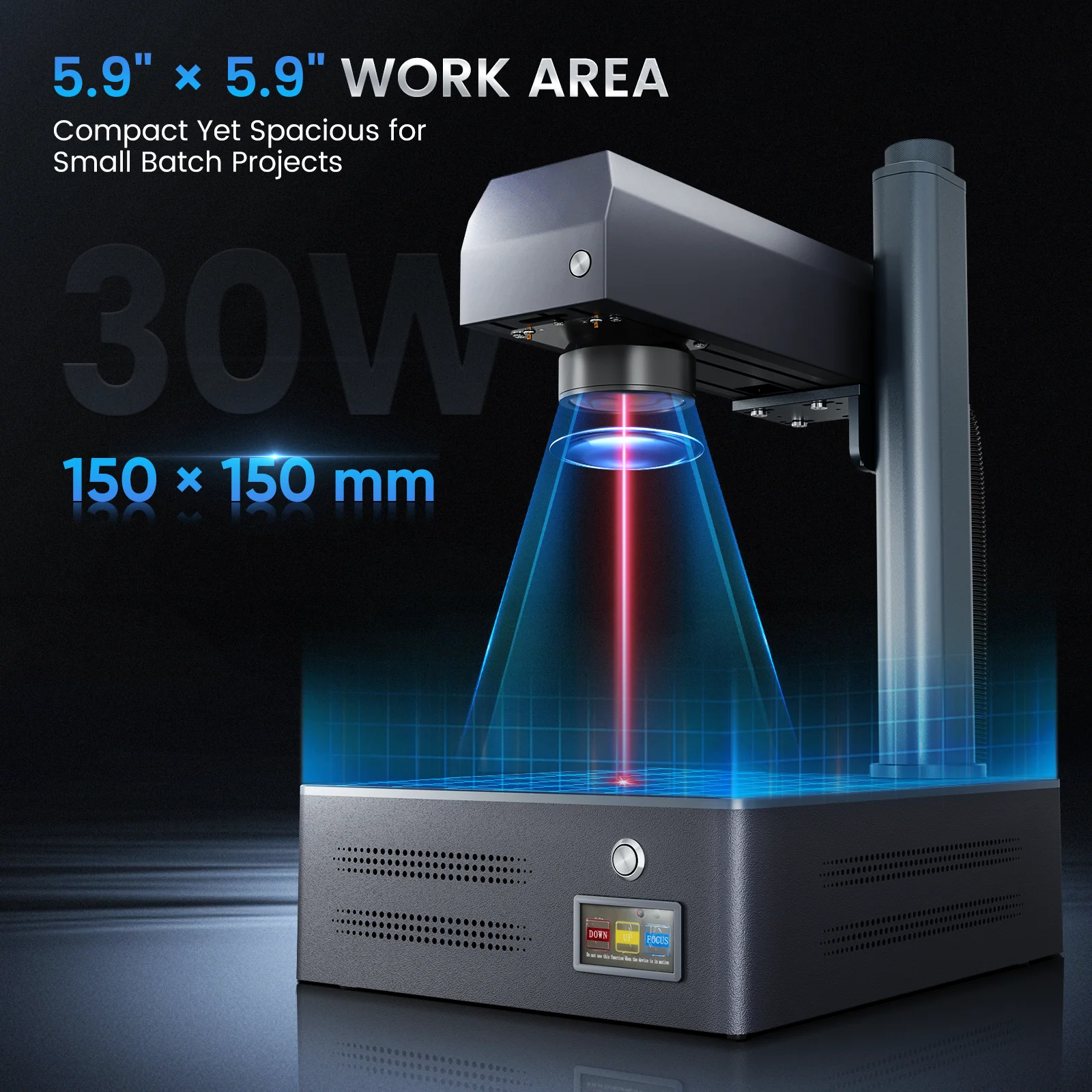 Monport GM 30W Pro Integrated Fiber Laser Engraver & Marking Machine with AutoFocus - Image 7