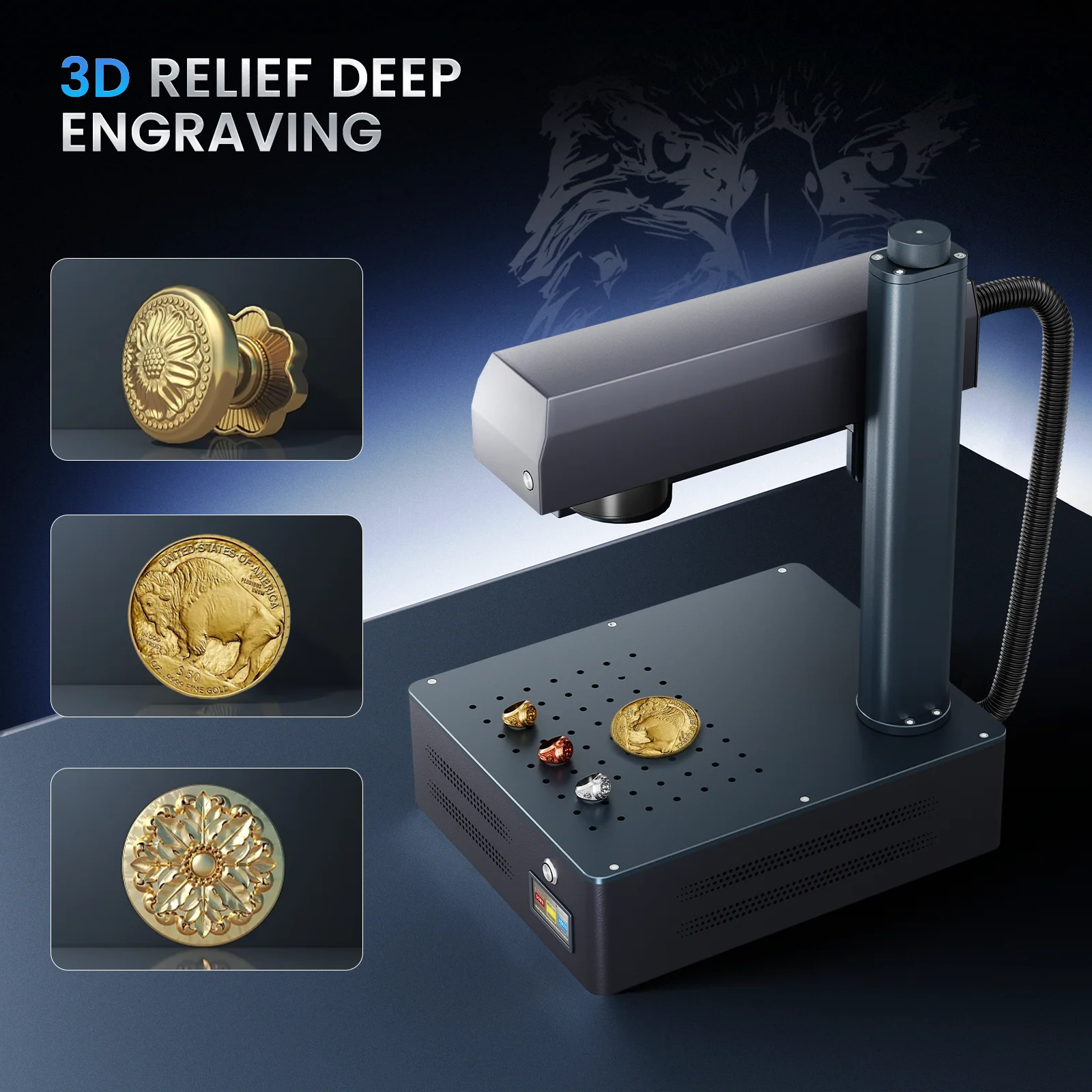 Monport GM 50W Pro Integrated Fiber Laser Engraver & Marking Machine with AutoFocus - Image 10