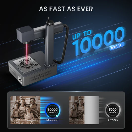 Monport GM 60W Integrated MOPA Fiber Laser Engraver & Marking Machine - Image 6
