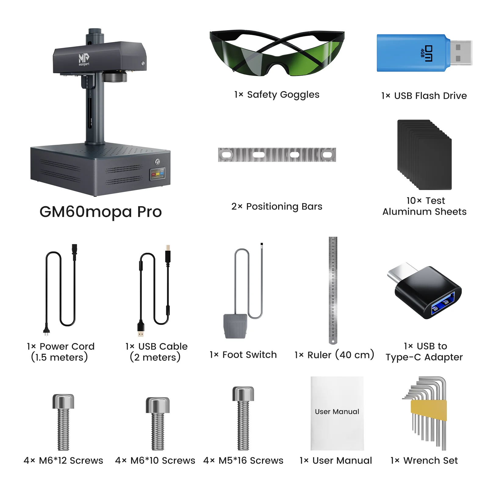 Monport GM 60W Pro Integrated MOPA Fiber Laser Engraver & Marking Machine with AutoFocus - Image 18