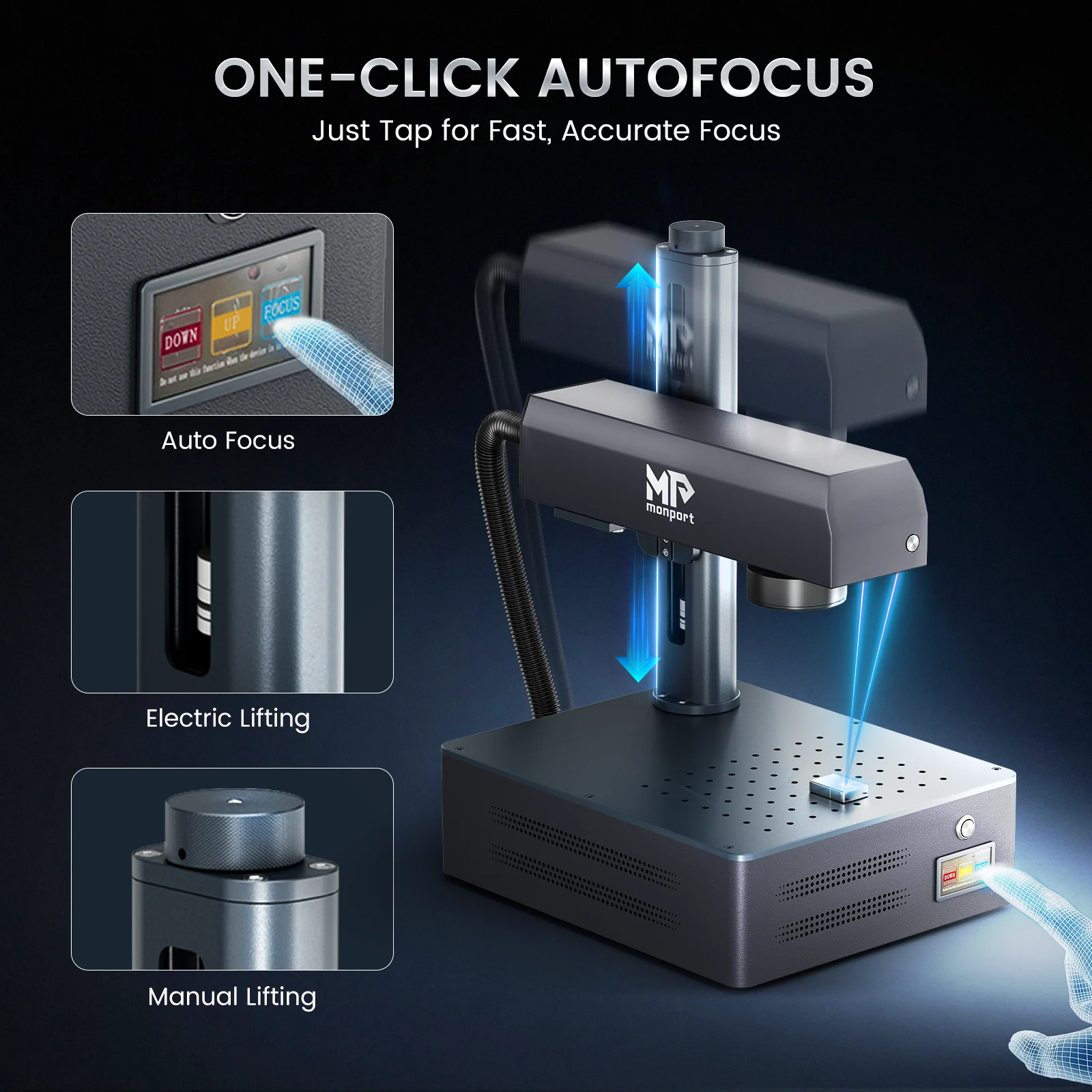 Monport GM 60W Pro Integrated MOPA Fiber Laser Engraver & Marking Machine with AutoFocus - Image 7