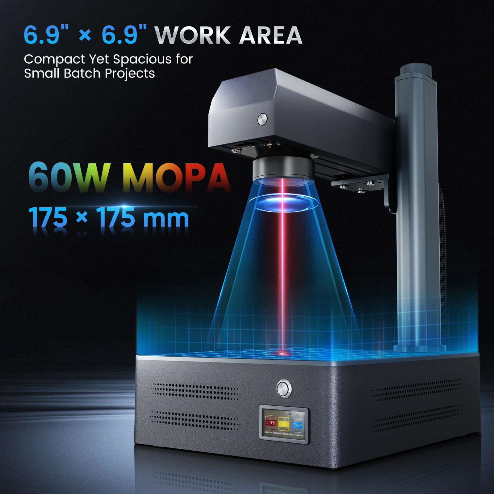 Monport GM 60W Pro Integrated MOPA Fiber Laser Engraver & Marking Machine with AutoFocus - Image 9