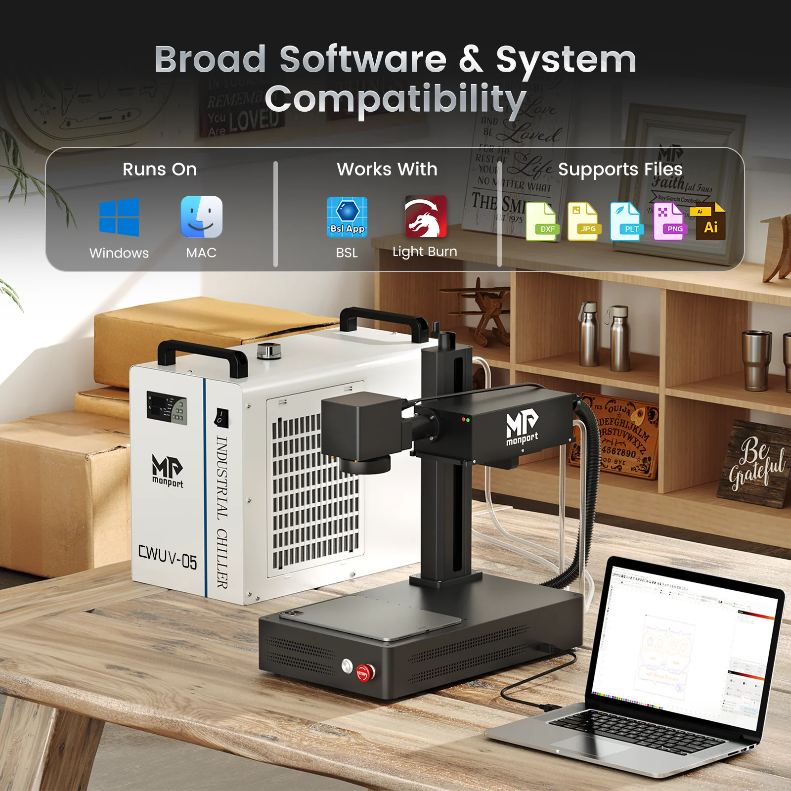 Monport GM 6W/10W UV Laser Engraver & Marking Machine - Image 12