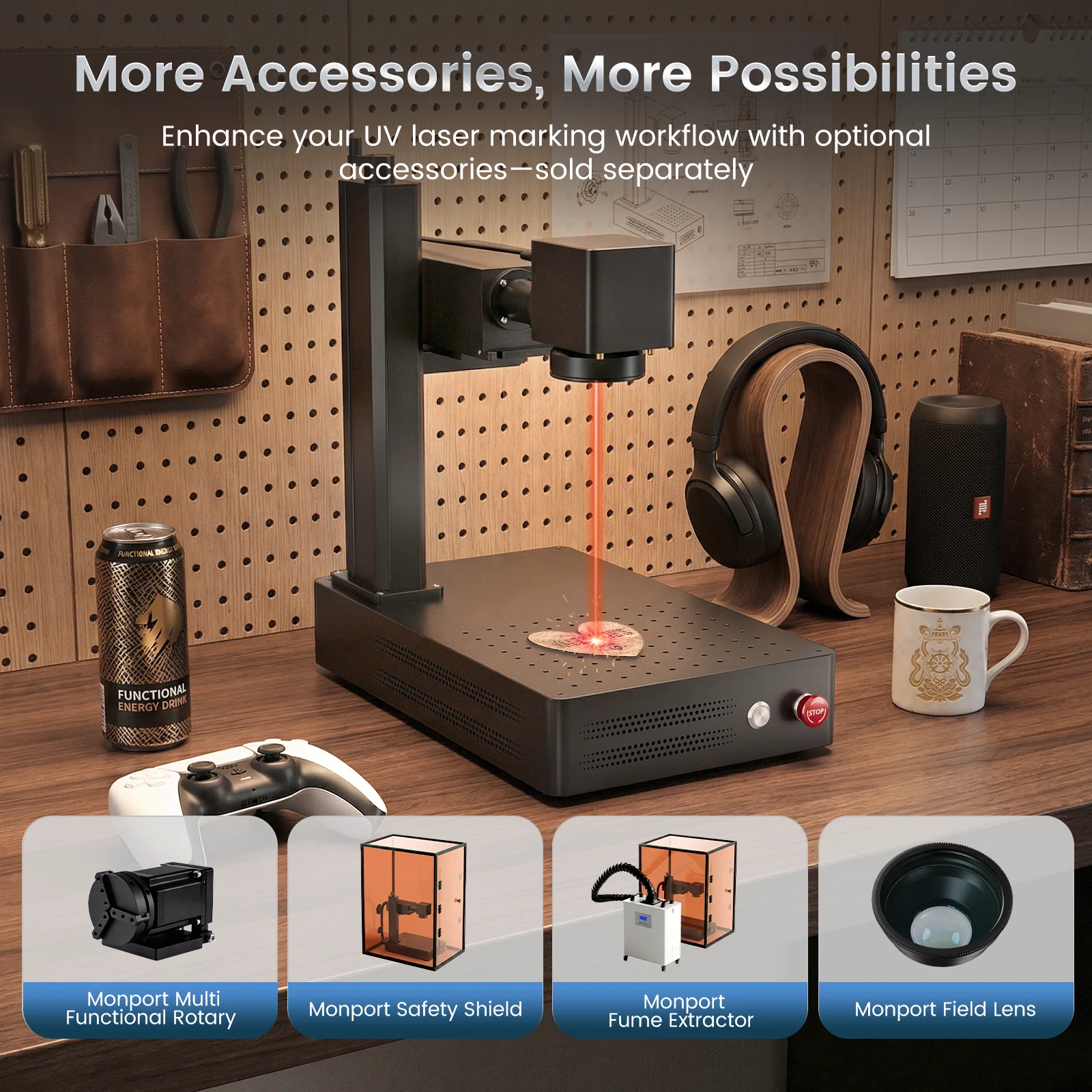 Monport GM 6W/10W UV Laser Engraver & Marking Machine - Image 3
