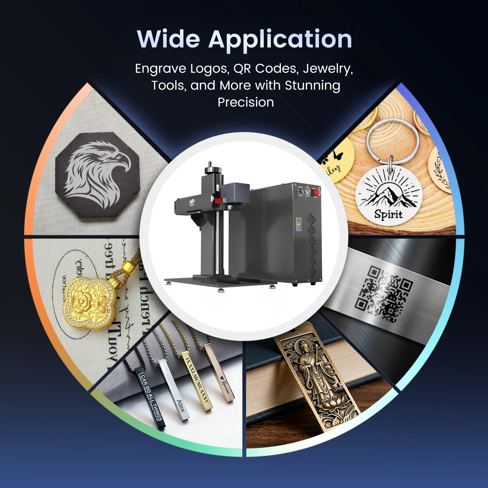 Monport GT 200W Split MOPA Fiber Laser Engraver & Color Marking Machine With AutoFocus - Image 21