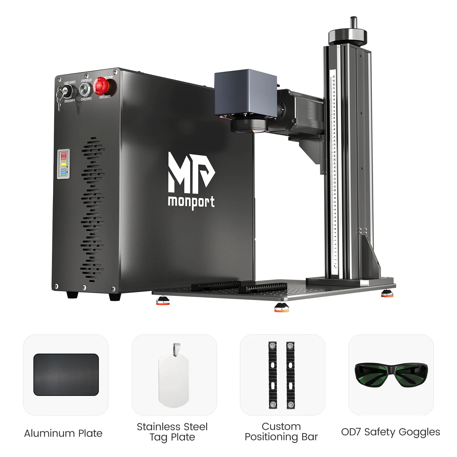 Monport GT 200W Split MOPA Fiber Laser Engraver & Color Marking Machine With AutoFocus - Image 22