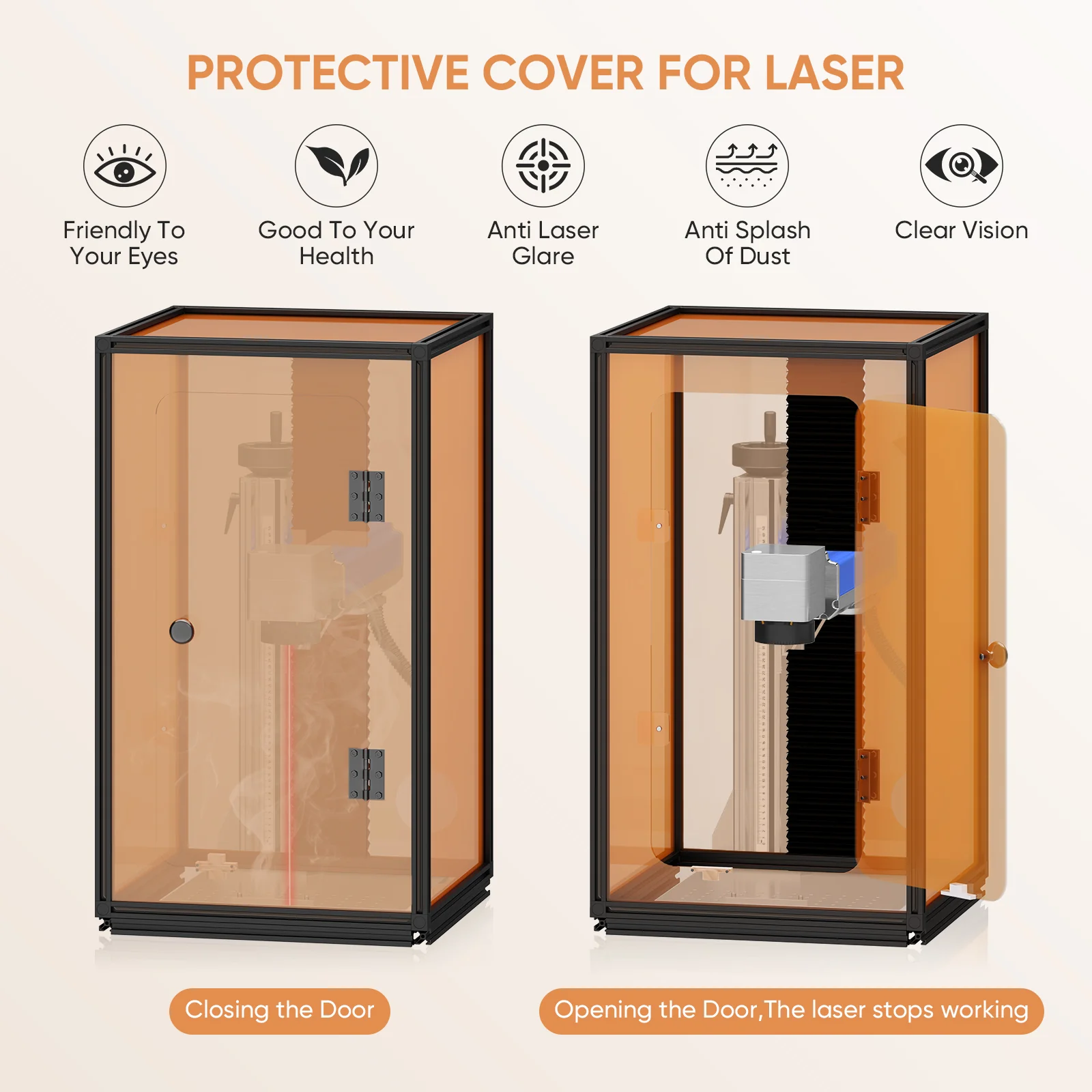 Monport Laser Engraver Enclosure for GQ, GPro And GT Fiber Laser (with Door Protection Switch) - Image 5