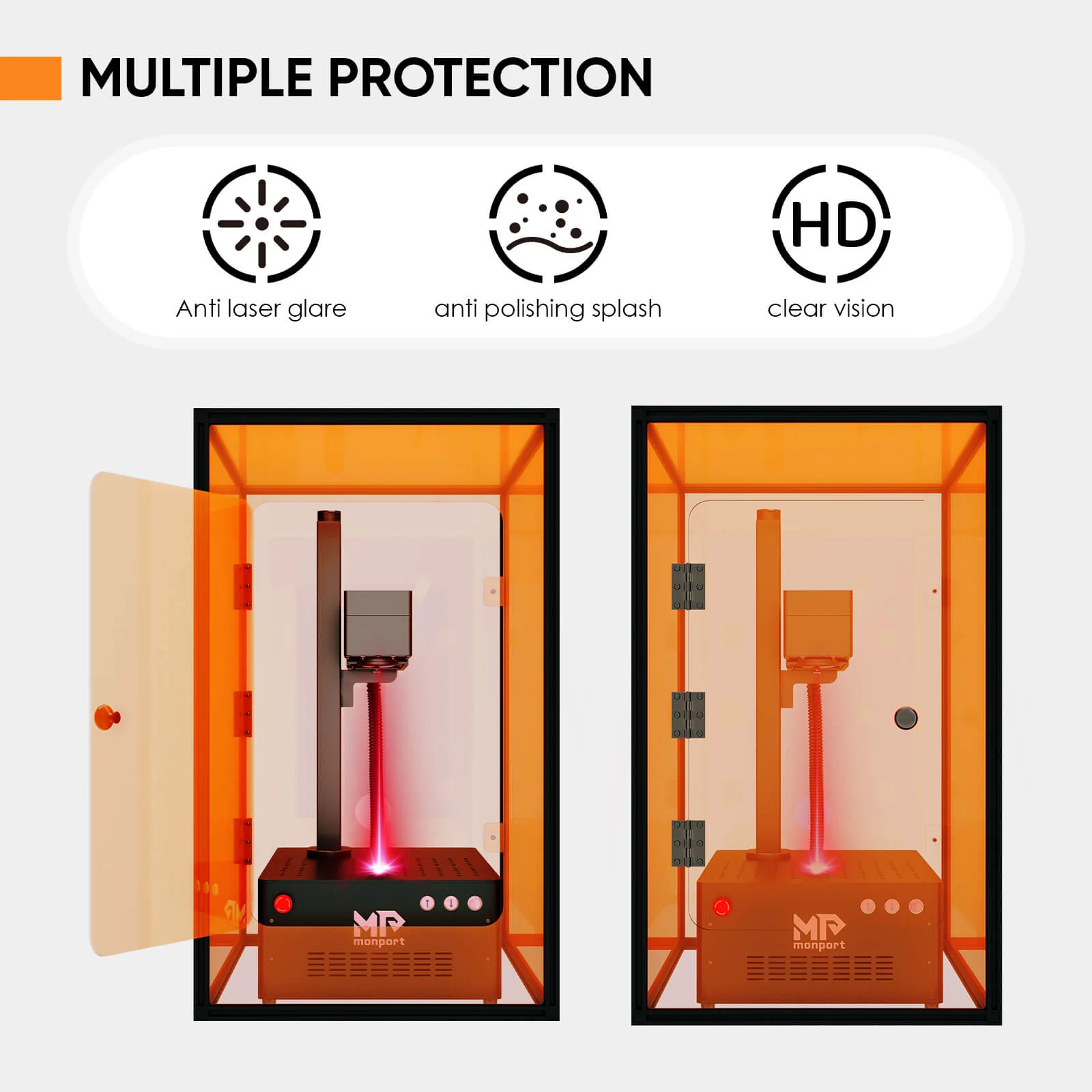 Monport Laser Engraver Enclosure for Split & Integrated Fiber Laser - Image 4