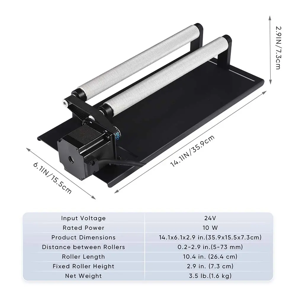Monport Laser Rotary Roller 360° for 55w-150W CO2 Laser Engraver to hold cylindrical objects - Image 4
