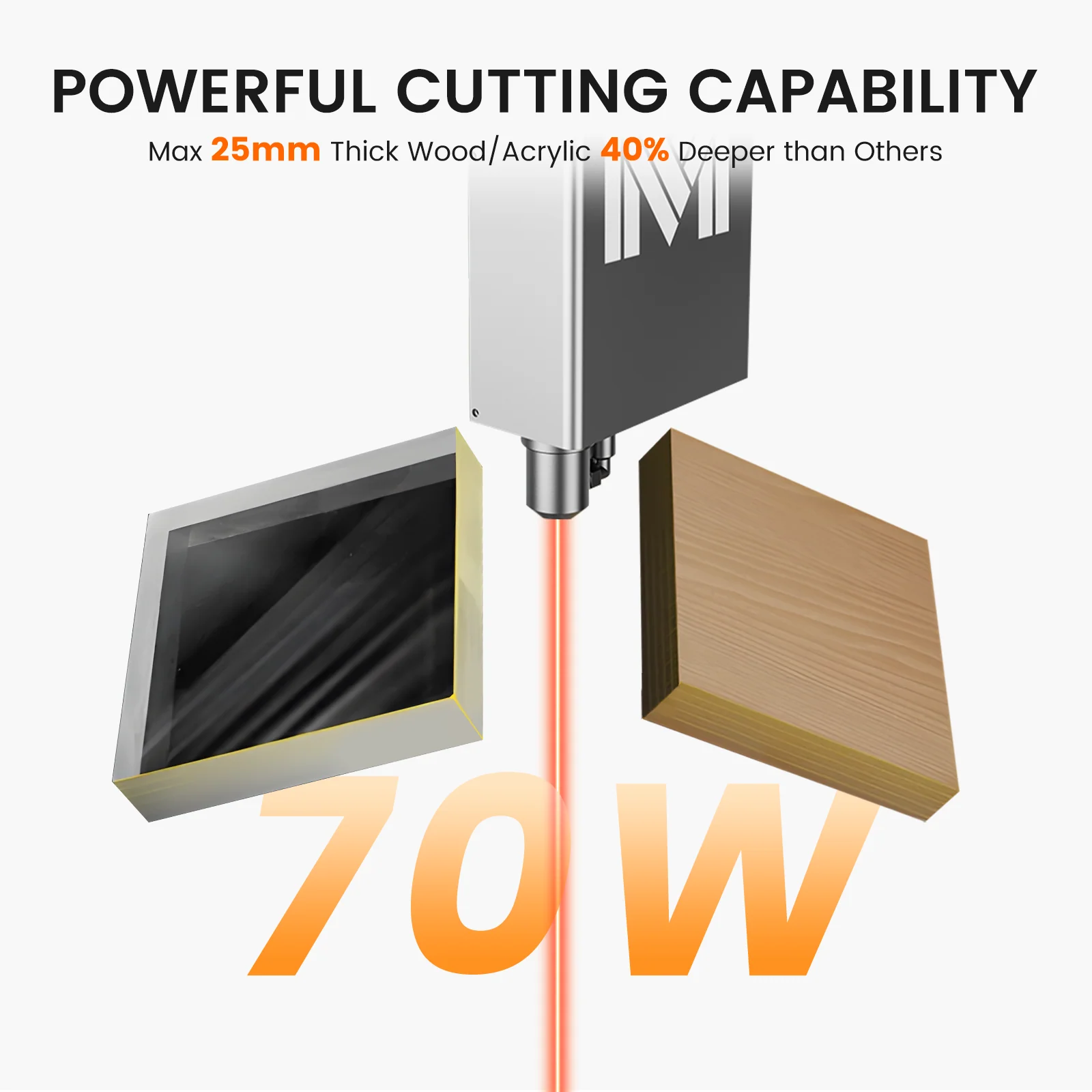 Monport MegaS – Mega Series Upgrade: 70W CO₂ Laser Engraving and Cutting Machine with Intelligent Precision - Image 7