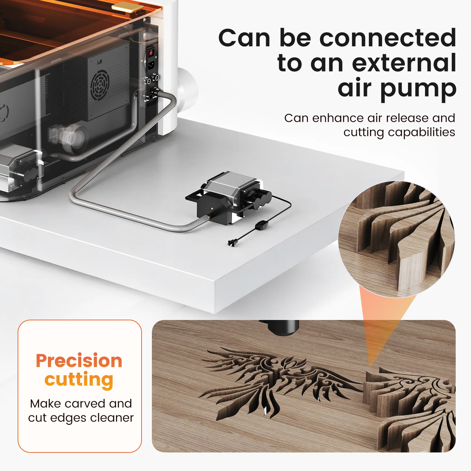Monport MegaS – Mega Series Upgrade: 70W CO₂ Laser Engraving and Cutting Machine with Intelligent Precision - Image 9