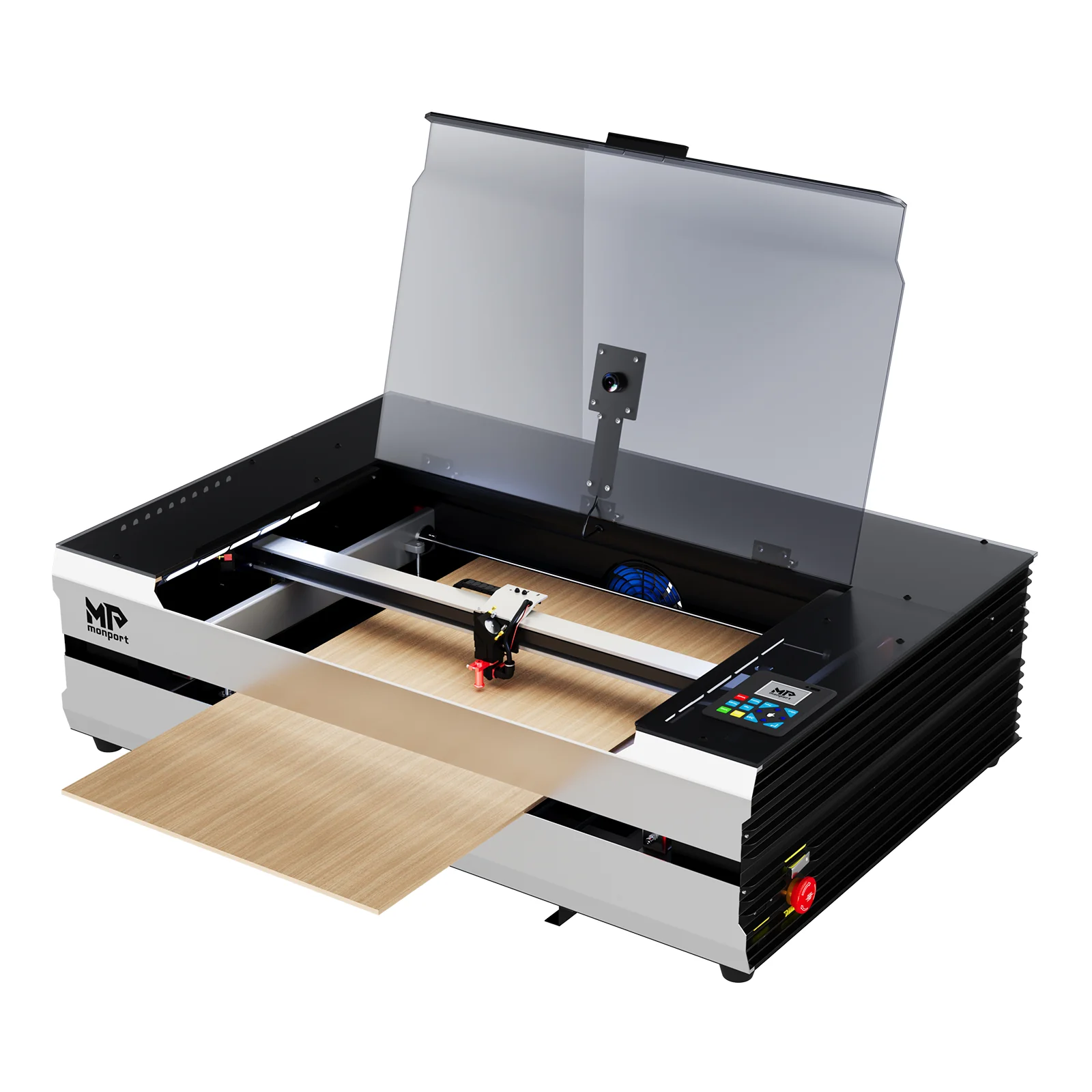 Monport Reno65 Pro Vision 65W Desktop CO2 Laser Engraver & Cutter (24" X 16") with 8MP HD Camera and Magnetic Assisted Autofocus - Image 4