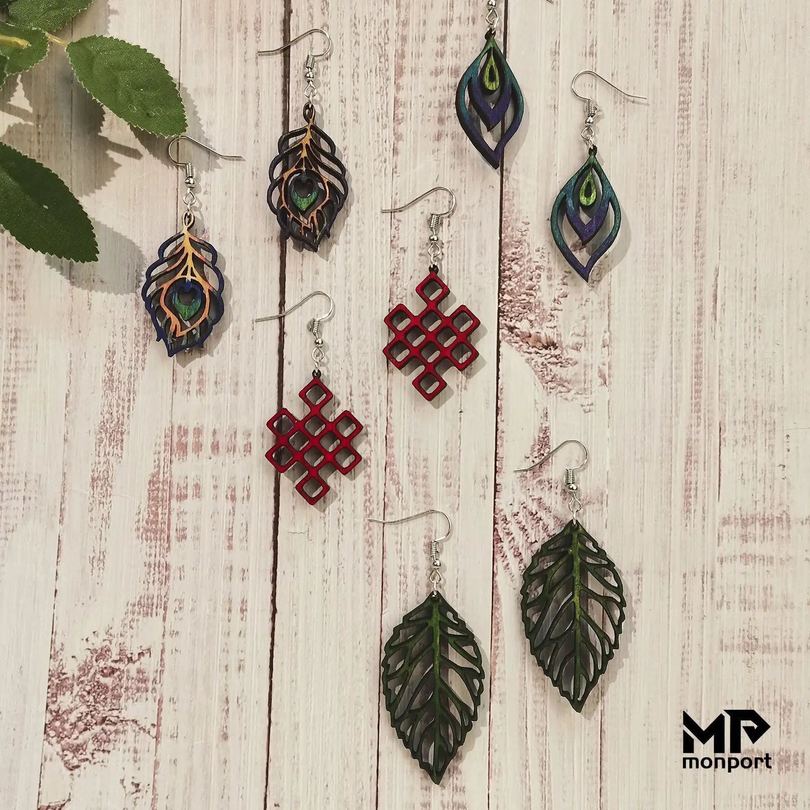Wooden Eardrops Collection- CDR File